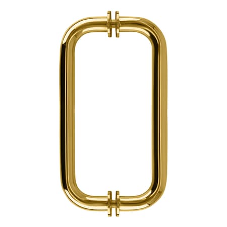 Cr Laurence Unlacquered Brass 8-in BM Series Tubular Back-to-Back Pull Handle BM8X8ULBR